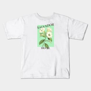 Salvador Brazil Floral Illustration Kids T-Shirt